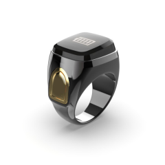 I000359 Smart Tasbih Zikr Ring Waterproof Prayer Time Reminder Alarm Clock