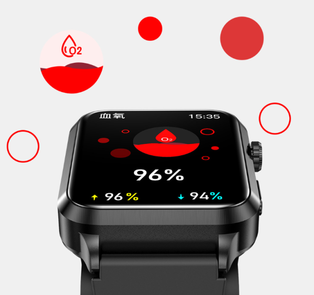 I000379 Smartwatch Fitness Tracker Watch Display Waterproof Health Monitoring