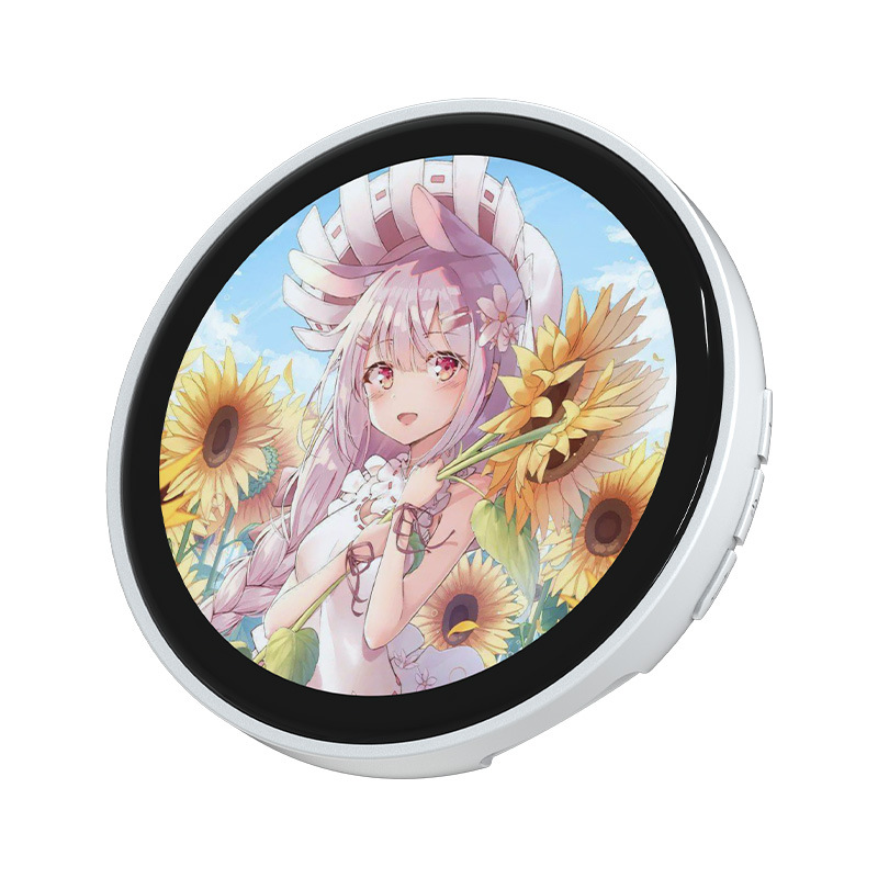 I000362 Smart Electronic Badge 1.85-inch HD Touchscreen, 2.5D Curved Glass, Intelligent Dynamic Bar Design, Acrylic Material Universal Use