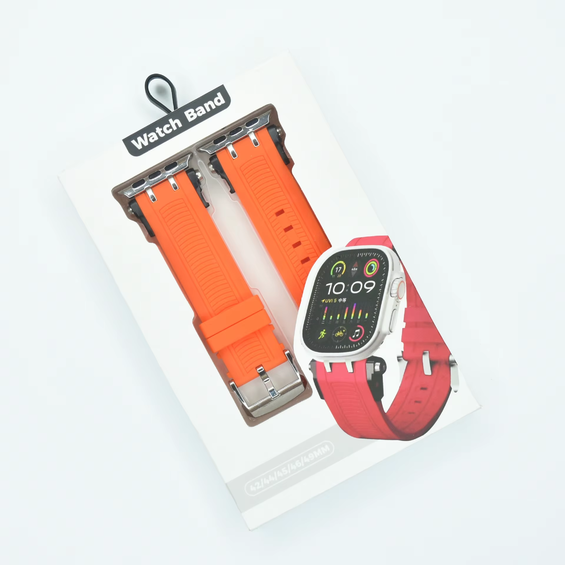 I000365 Apple Watch Replacement Strap Universal Sport Style, Silicone Material, Breathable, Rubber Texture Apple Watch Series 8/9/10 (38mm/46mm)