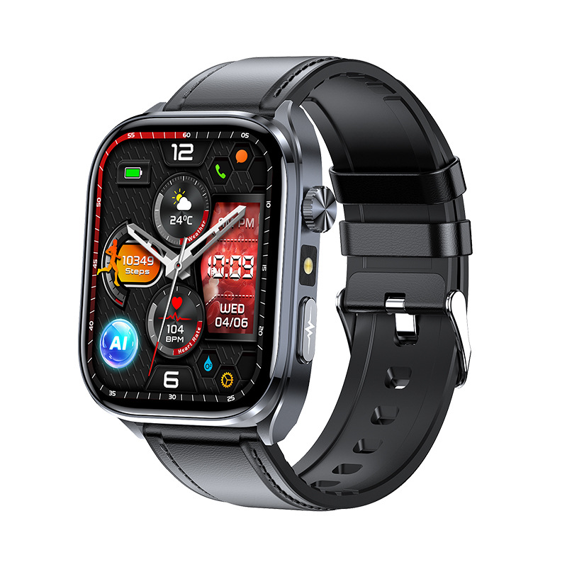 I000374 Smart Watch Silicone Strap Fitness Monitoring, GPS Tracking, IP68 Waterproof, Sports Style, Men's Design, 2025 New Style Universal Use