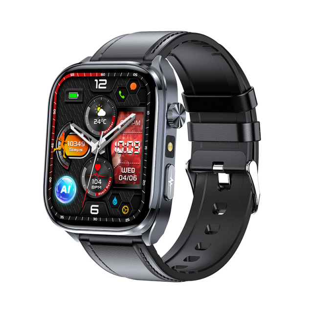 I000374 Smart Watch Silicone Strap Fitness Monitoring, GPS Tracking, IP68 Waterproof, Sports Style, Men's Design, 2025 New Style Universal Use