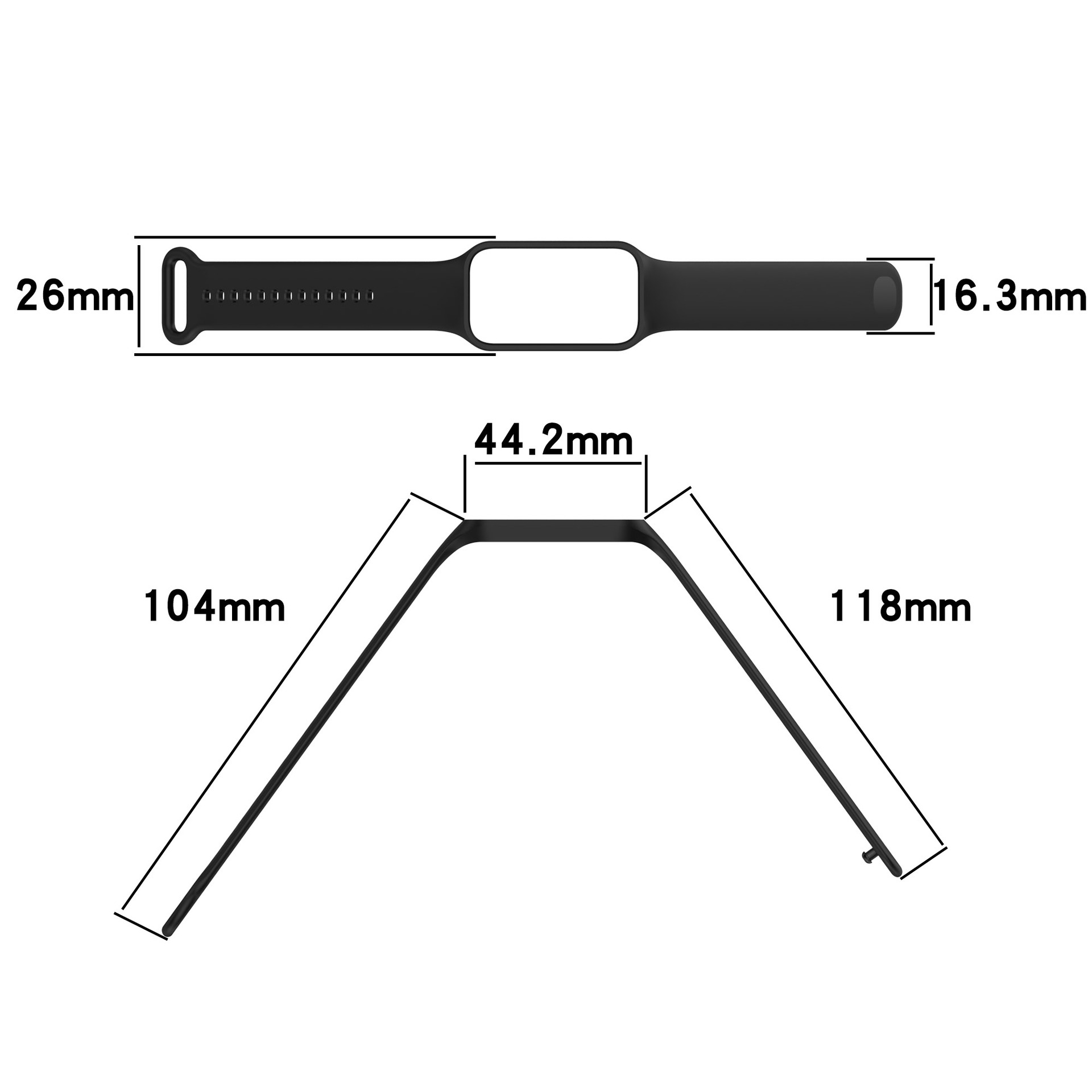 I000375 Xiaomi Redmi Band Replacement Strap Fashion Charms Design, Silicone Material, Rainbow Candy Color, Watch Accessories Xiaomi Redmi Band 2