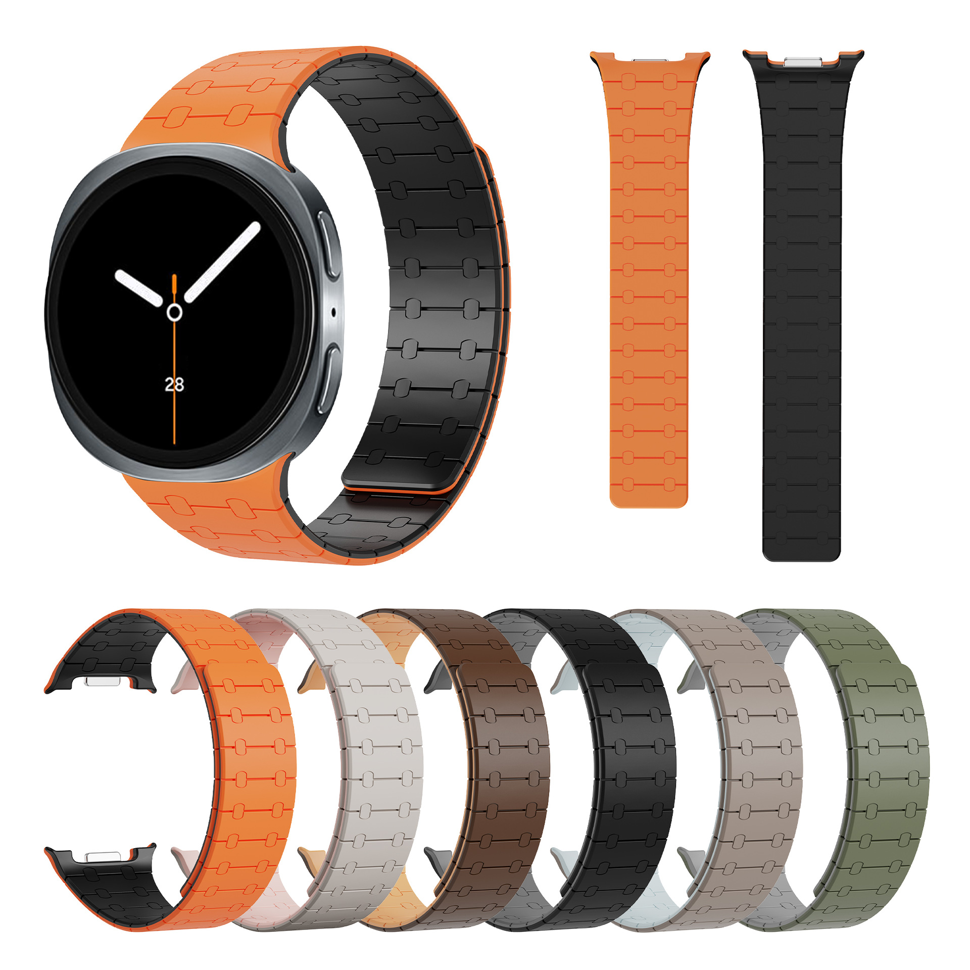 I000366 Samsung Watch Replacement Strap Soft Silicone, Breathable, Sports Style, Adjustable, Daily Wear Samsung Galaxy Watch 8