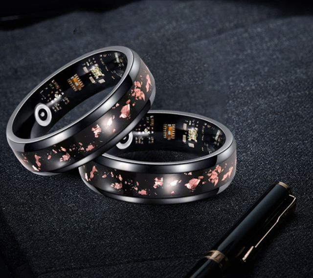 I000351 Smart Ring IP68 Waterproof OLED Display Magnetic Charging