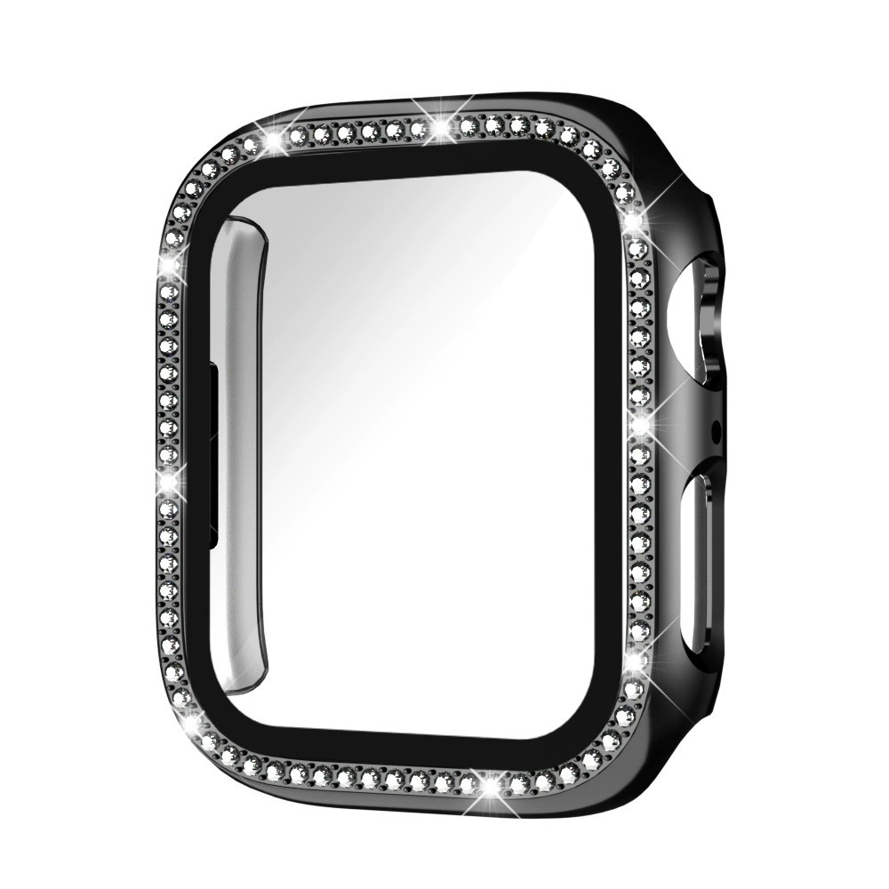I000271 Watch Protective Case Diamond/Glass Screen Protector For Smart Watch Series 6/7/8/9/SE (40mm/41mm/44mm/45mm)