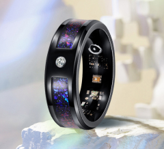 I000354 Custom Smart Ring OLED Display IP68 Waterproof App Control