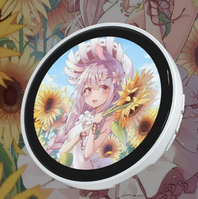 I000362 Smart Electronic Badge 1.85-inch HD Touchscreen, 2.5D Curved Glass, Intelligent Dynamic Bar Design, Acrylic Material Universal Use