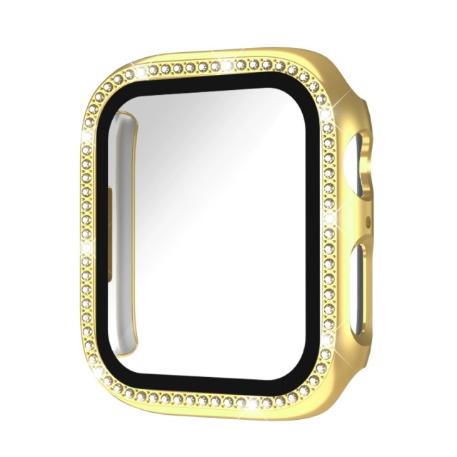 I000271 Watch Protective Case Diamond/Glass Screen Protector For Smart Watch Series 6/7/8/9/SE (40mm/41mm/44mm/45mm)