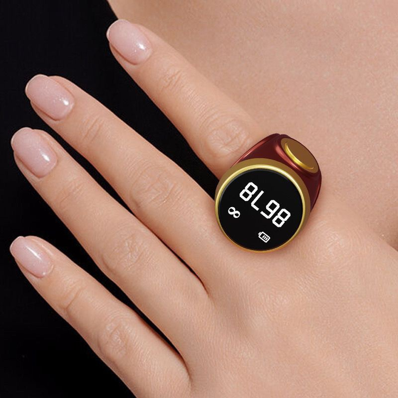 I000337 Smart Muslim Prayer Ring Counter Waterproof Worship Alarm Clock