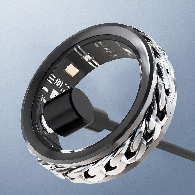 I000350 Smart Fitness Ring Rotating Sport Data Record Sleep Monitoring