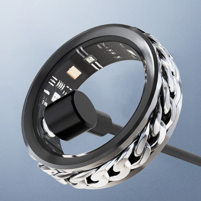 I000350 Smart Fitness Ring Rotating Sport Data Record Sleep Monitoring