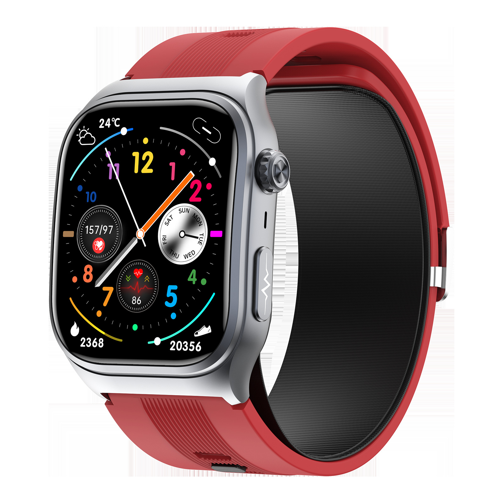 I000197 Fashion Smartwatch  Blood Pressure ECG Health Monitor Silicone Strap ios