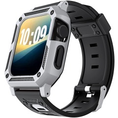 I000238 Smart Watch Case Dual Shockproof Bumper Kit Luxury Protective Cover & Strap 38-49mm Multi-Size Fit