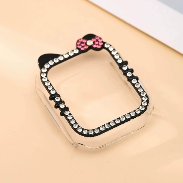 I000289 Watch Protective Case Luxury Bling Diamond/Hollow Design/PC Metal For Watch Series (45mm/40mm)
