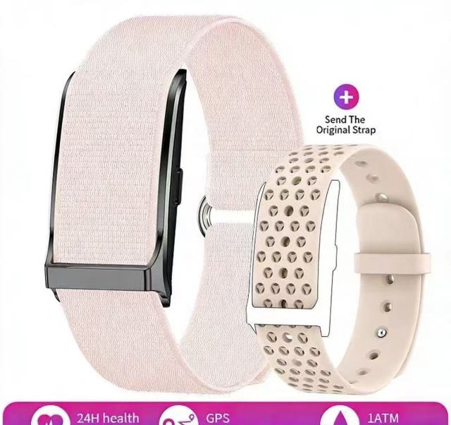 I000214 Smart Band Fitness Tracker Watch 1ATM Waterproof Heart Rate Monitor Nylon Strap Unisex