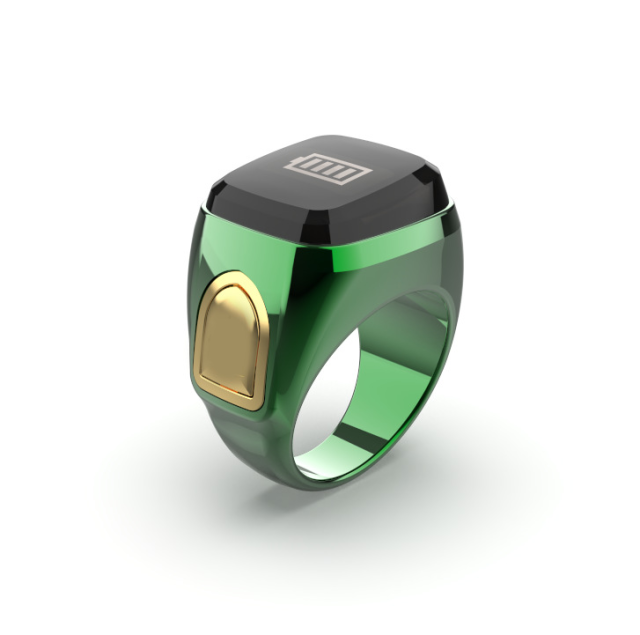 I000359 Smart Tasbih Zikr Ring Waterproof Prayer Time Reminder Alarm Clock