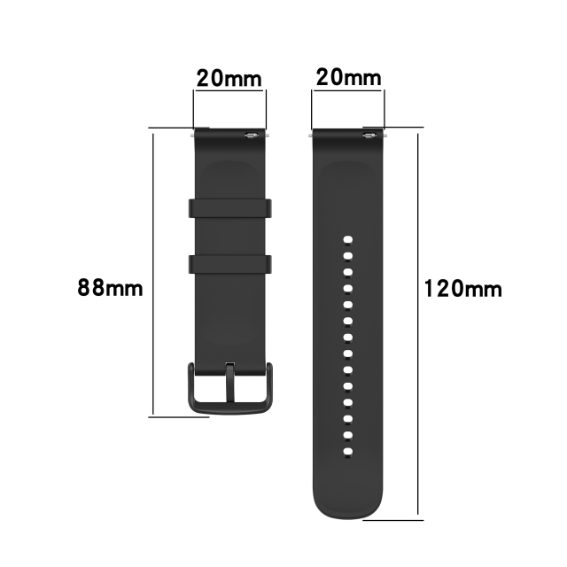 I000373 Smart Watch Replacement Strap Quick Release, Sport Style, Silicone Material, Solid Color, 20mm/22mm Size Samsung Galaxy Watch Classic