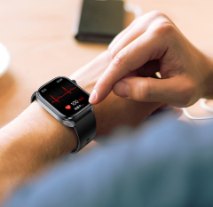 I000374 Smart Watch Silicone Strap Fitness Monitoring, GPS Tracking, IP68 Waterproof, Sports Style, Men's Design, 2025 New Style Universal Use