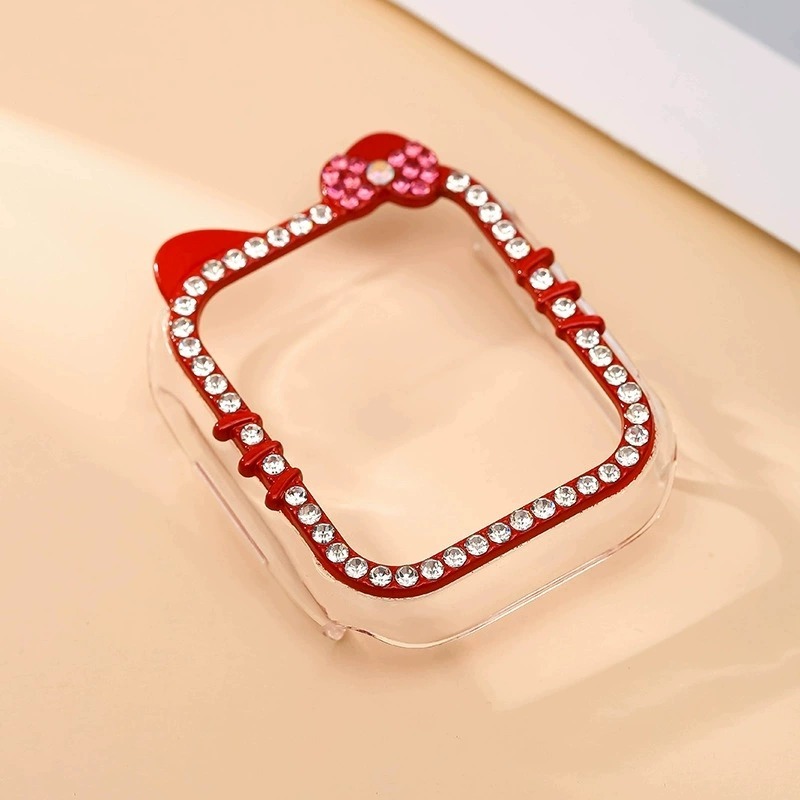 I000289 Watch Protective Case Luxury Bling Diamond/Hollow Design/PC Metal For Watch Series (45mm/40mm)