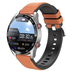 100066 ECG Smart Watch with Silicone Strap, IP67 Waterproof, Compatible with iOS & Android