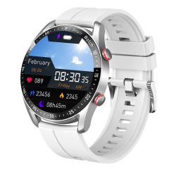 100066 ECG Smart Watch with Silicone Strap, IP67 Waterproof, Compatible with iOS & Android