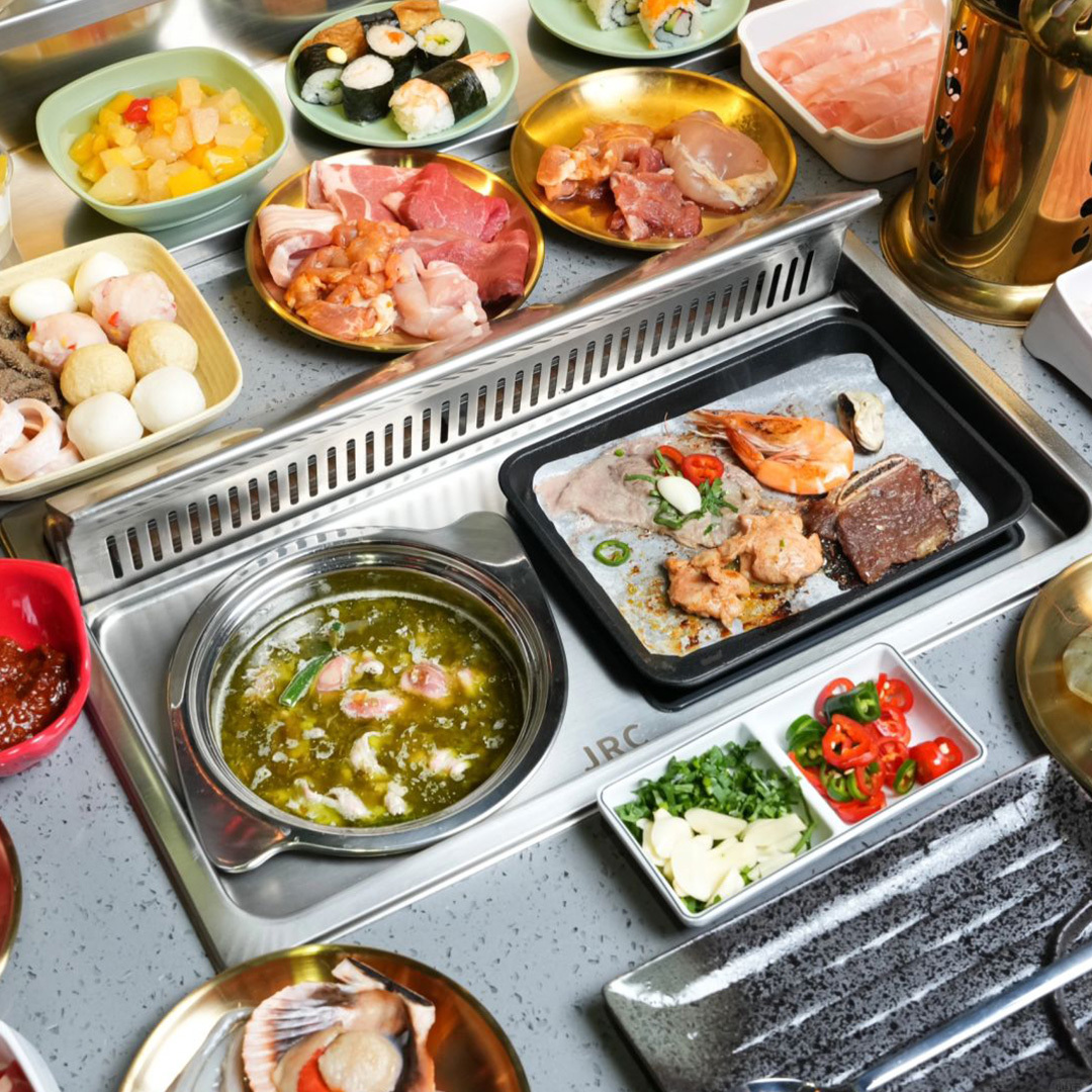 Grilling and hot pot set