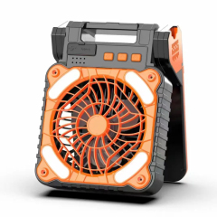 Rechargeable Newest IPX4 200 lumen 5200mAh USB Foldable Solar Power Bank Camp Fan: Outdoor Camping Essential