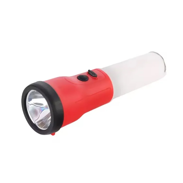 Rubberized 2-in-1 Outdoor IPX4 rechargeable 200 lumen Rechargeable ABS Plastic Flashlight with Hanging Hook: Outdoor and Emergency Lighting Solution