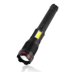 IPX4 Rechargeable 6000 lumen Aluminum Durable and Portable COB Flashlight: High Power and Versatile for Professional Use