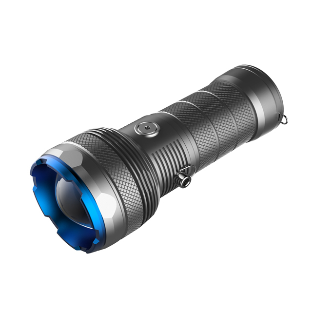 High Powered 20000 Lumens Aluminium Rechargeable LED Flashlight - Powerful and Portable Ultra-Bright Flashlight