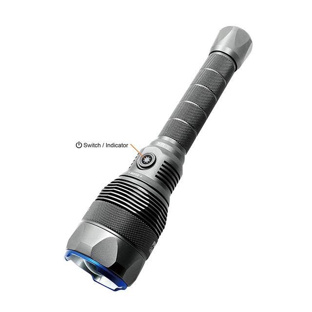 High Powered Aluminium Rechargeable COB Flashlight - 12000 Lumens for Emergency Use