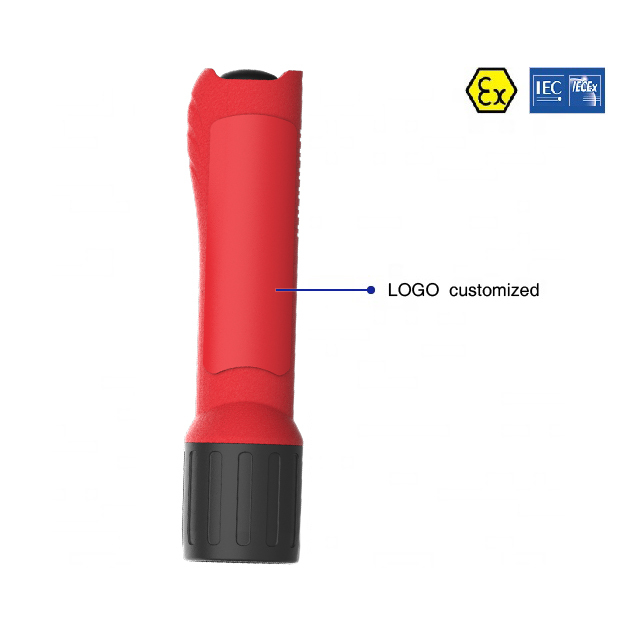 Intrinsic safety dustproof explosion-proof plastic flashlight