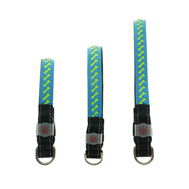 Novelty Nylon Rechargeable Adjustable Buckle Waterproof installed battery Customization Outdoor LED Dog Collar Leash Pet Light