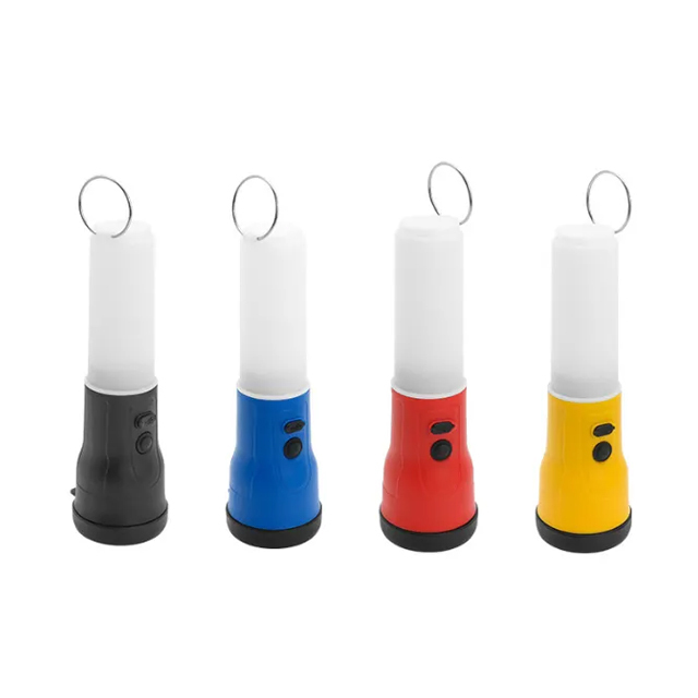 Rubberized 2-in-1 Outdoor IPX4 rechargeable 200 lumen Rechargeable ABS Plastic Flashlight with Hanging Hook: Outdoor and Emergency Lighting Solution