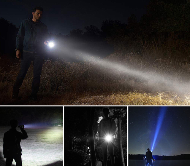 Unique 410 lumen IPX7 2*D Anti rolling  Focusing illuminated multifunction reflective  Alkaline customize logo Working Torch Light Flashlight