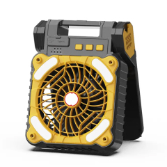 Rechargeable Newest IPX4 200 lumen 5200mAh USB Foldable Solar Power Bank Camp Fan: Outdoor Camping Essential
