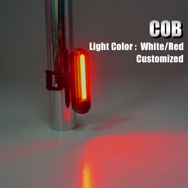 Unique ABS Rechargeable installed battery customize color seat barral fitting bike light for outdoor bike riding safety