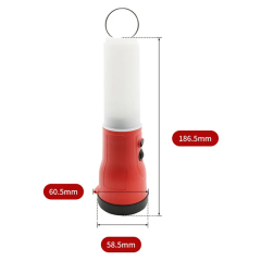 Rubberized 2-in-1 Outdoor IPX4 rechargeable 200 lumen Rechargeable ABS Plastic Flashlight with Hanging Hook: Outdoor and Emergency Lighting Solution