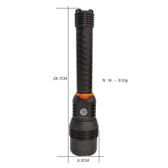IPX4 Rechargeable High Powered COB Flashlights: 12000 Lumens LED Flashlight with Aluminium Body for Extreme Conditions