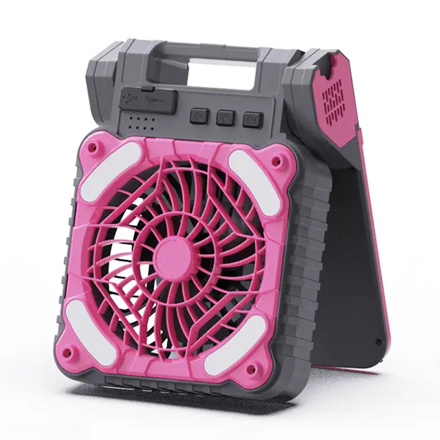 Rechargeable Newest IPX4 200 lumen 5200mAh USB Foldable Solar Power Bank Camp Fan: Outdoor Camping Essential