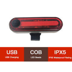 Unique ABS Rechargeable installed battery customize color seat barral fitting bike light for outdoor bike riding safety