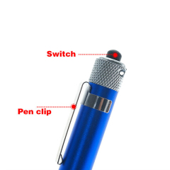 Brand new Handsize floodlight Visual Exam illuminated Pen Clip Button cell customized Ophthalmic LED Torch Work Lamp Flashlight