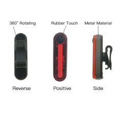 Unique ABS Rechargeable installed battery customize color seat barral fitting bike light for outdoor bike riding safety