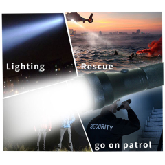 Novelty Portable Super Bright self defense water resistance long range 9*AA/3*D customized Outdoor LED Torch Work Light Flashlight