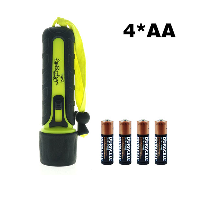 Professional Handy size Super Bright Waterproof phreatic scuba equipment 4*AA customized aquanaut LED Torch Work Lamp Flashlight