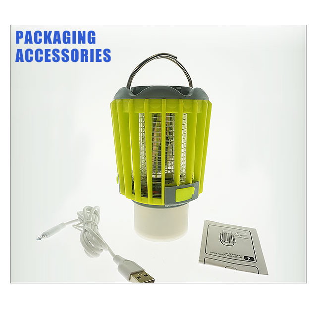 Plastic Rechargeable IP67 Bug zapper Mosquito Killer Camping Lamp