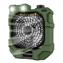 Portable IPX4 75 lumen 10400mAh Outdoor Rechargeable Fan Camping Light: Retro-Style Multifunctional LED Camping Light
