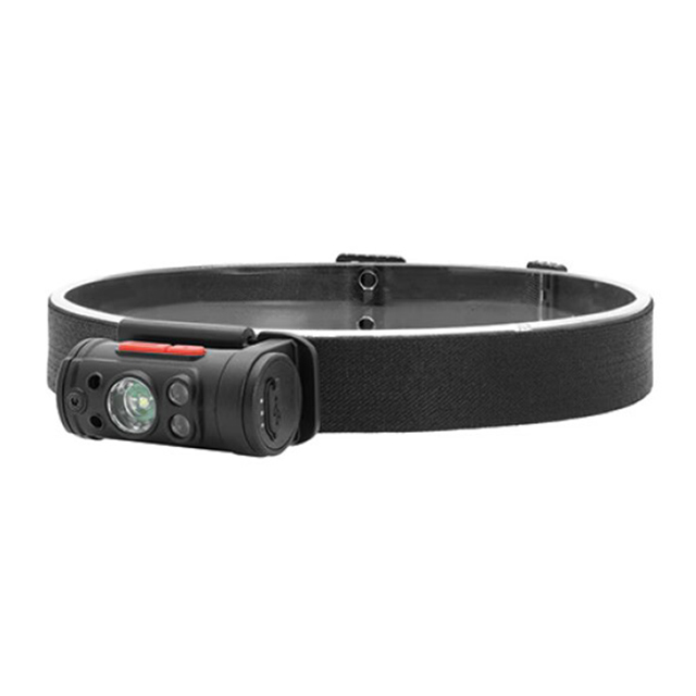 Rechargeable IPX4 130 lumen SMD LED Headlamp with Blue, Red, and Sensor LEDs for Multi-Light Functions for Camping, Running, and Hiking