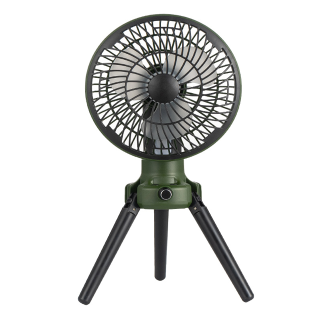 LED IPX4 130 lumen Camping Light with Fan: Rechargeable and Foldable for Outdoor Adventures